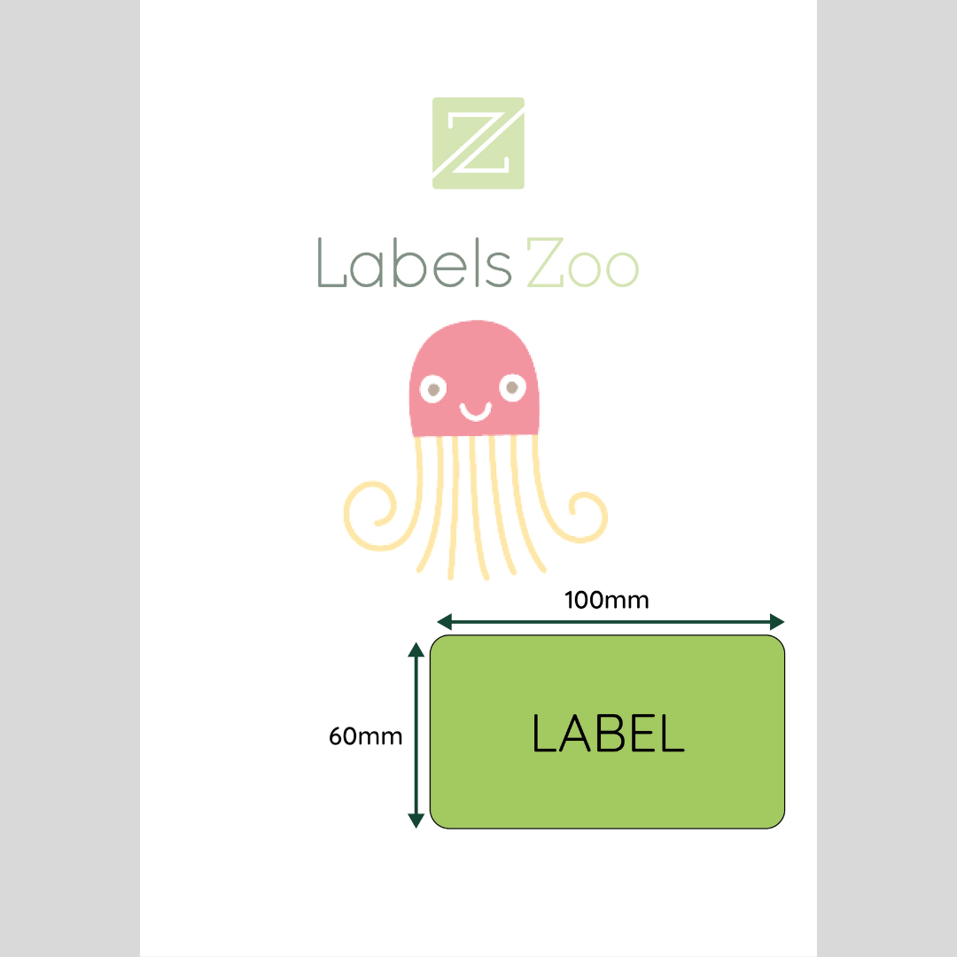 Double Integrated Labels 65 x 95mm Labels Zoo