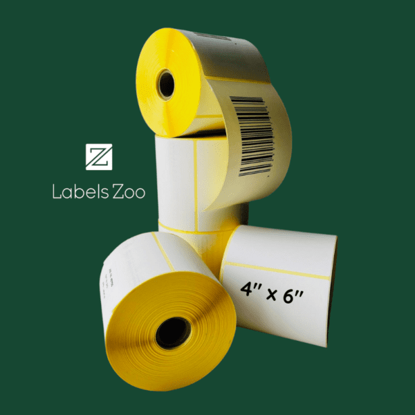 thumbnail image 2 of 4x6 Thermal Transfer Shipping Labels – 4000 Labels (4 Rolls, 1K Each) – 3-Inch Core, Wolfbarco 2 of 6