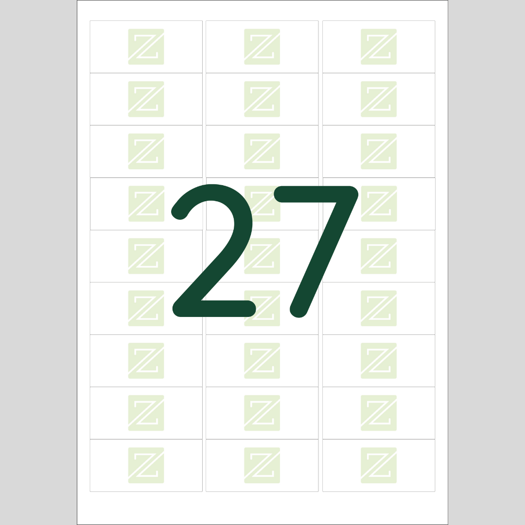 Printer Label - 27 Template