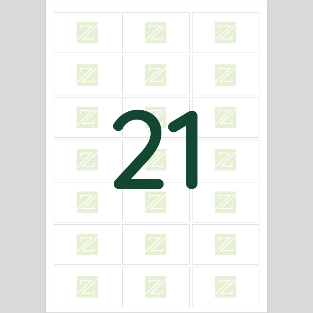 21 Labels Per Sheet - Printer Labels | Labels Zoo